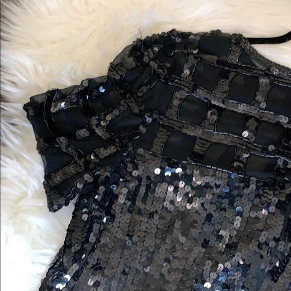 A.J. Bari Black Sequin Dress - Picture 2 of 3
